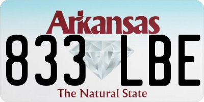 AR license plate 833LBE