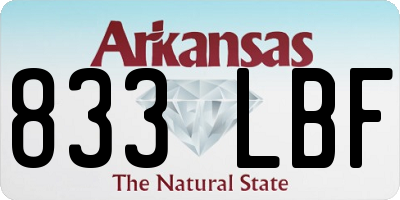 AR license plate 833LBF