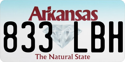 AR license plate 833LBH