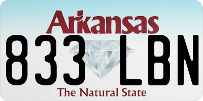 AR license plate 833LBN