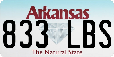 AR license plate 833LBS