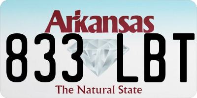 AR license plate 833LBT