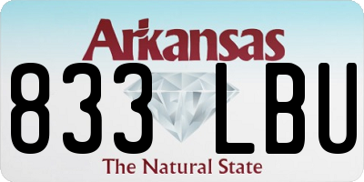 AR license plate 833LBU