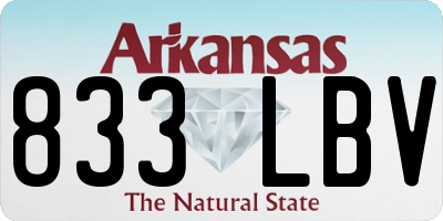 AR license plate 833LBV