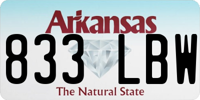 AR license plate 833LBW