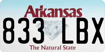 AR license plate 833LBX