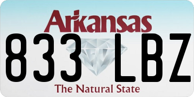 AR license plate 833LBZ
