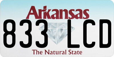 AR license plate 833LCD