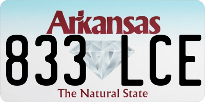 AR license plate 833LCE