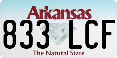 AR license plate 833LCF