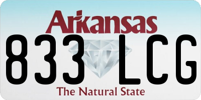 AR license plate 833LCG