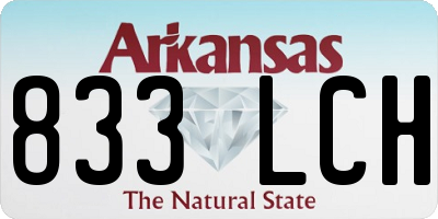 AR license plate 833LCH