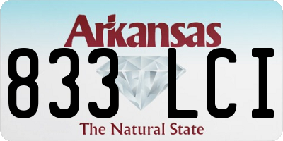 AR license plate 833LCI