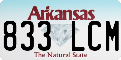 AR license plate 833LCM
