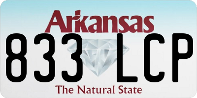 AR license plate 833LCP
