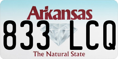 AR license plate 833LCQ