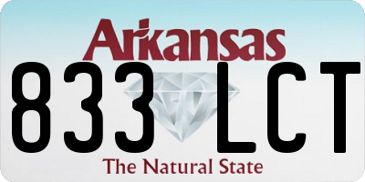 AR license plate 833LCT