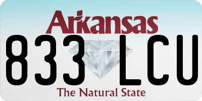 AR license plate 833LCU