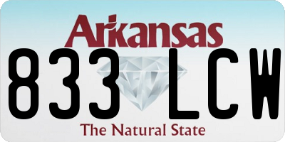 AR license plate 833LCW