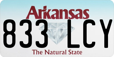 AR license plate 833LCY
