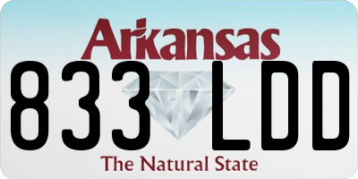 AR license plate 833LDD
