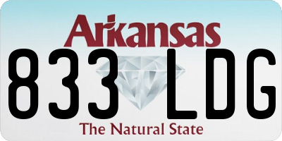 AR license plate 833LDG