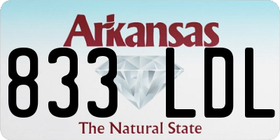 AR license plate 833LDL