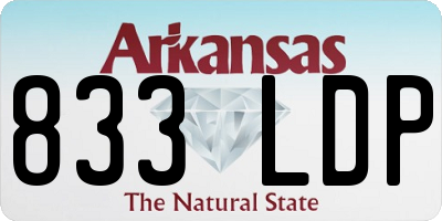AR license plate 833LDP