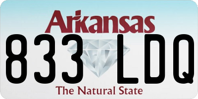 AR license plate 833LDQ
