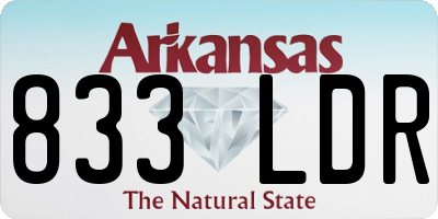 AR license plate 833LDR