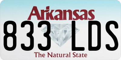 AR license plate 833LDS