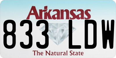 AR license plate 833LDW