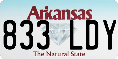 AR license plate 833LDY