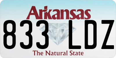 AR license plate 833LDZ