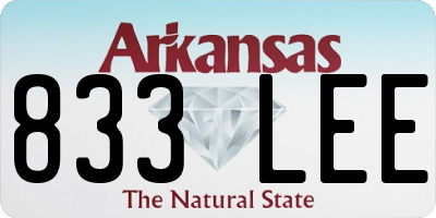 AR license plate 833LEE
