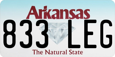 AR license plate 833LEG
