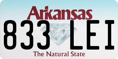 AR license plate 833LEI