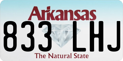 AR license plate 833LHJ