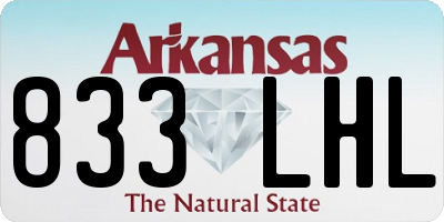 AR license plate 833LHL