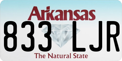 AR license plate 833LJR