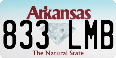 AR license plate 833LMB
