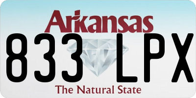 AR license plate 833LPX