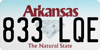 AR license plate 833LQE
