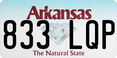 AR license plate 833LQP