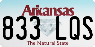 AR license plate 833LQS