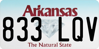 AR license plate 833LQV