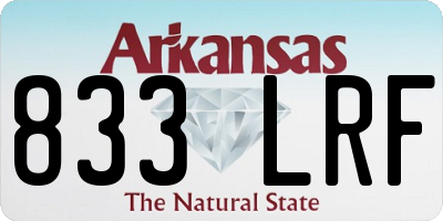 AR license plate 833LRF