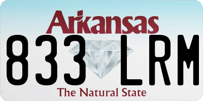AR license plate 833LRM