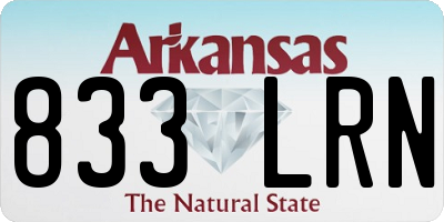 AR license plate 833LRN