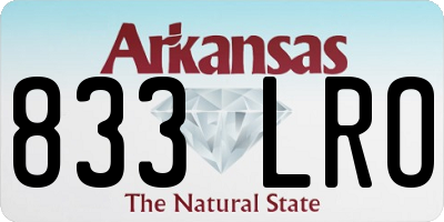 AR license plate 833LRO